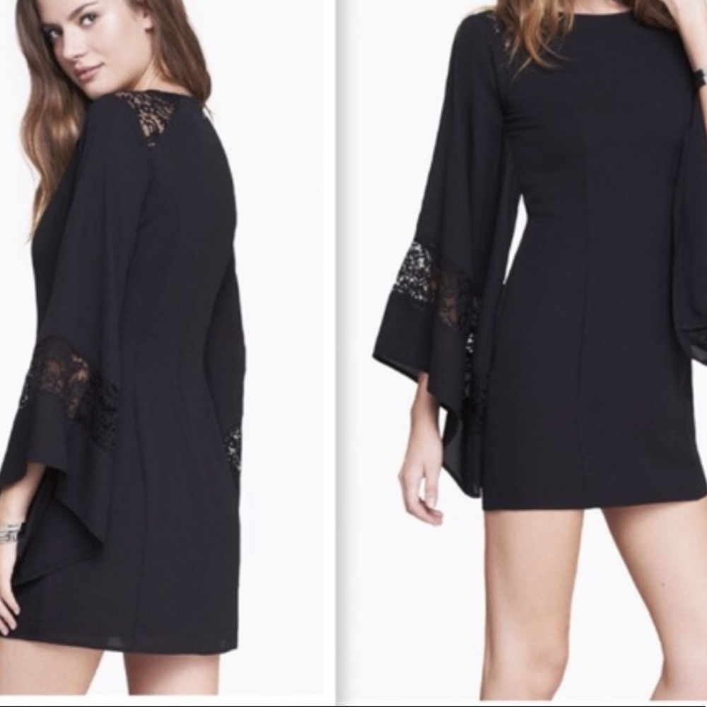 Express boho bell sleeve dress